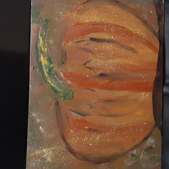 Original Pumpkin Acrylic Painting - Picture 3 of 5